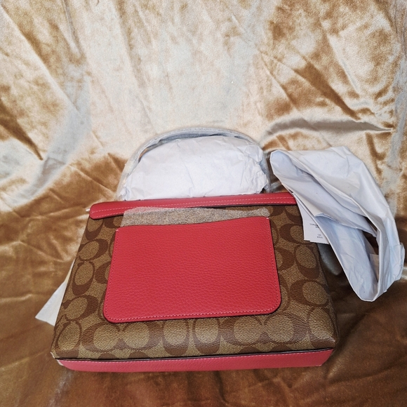 Coach Pink and Brown Crossbody Bag - Picture 6 of 7